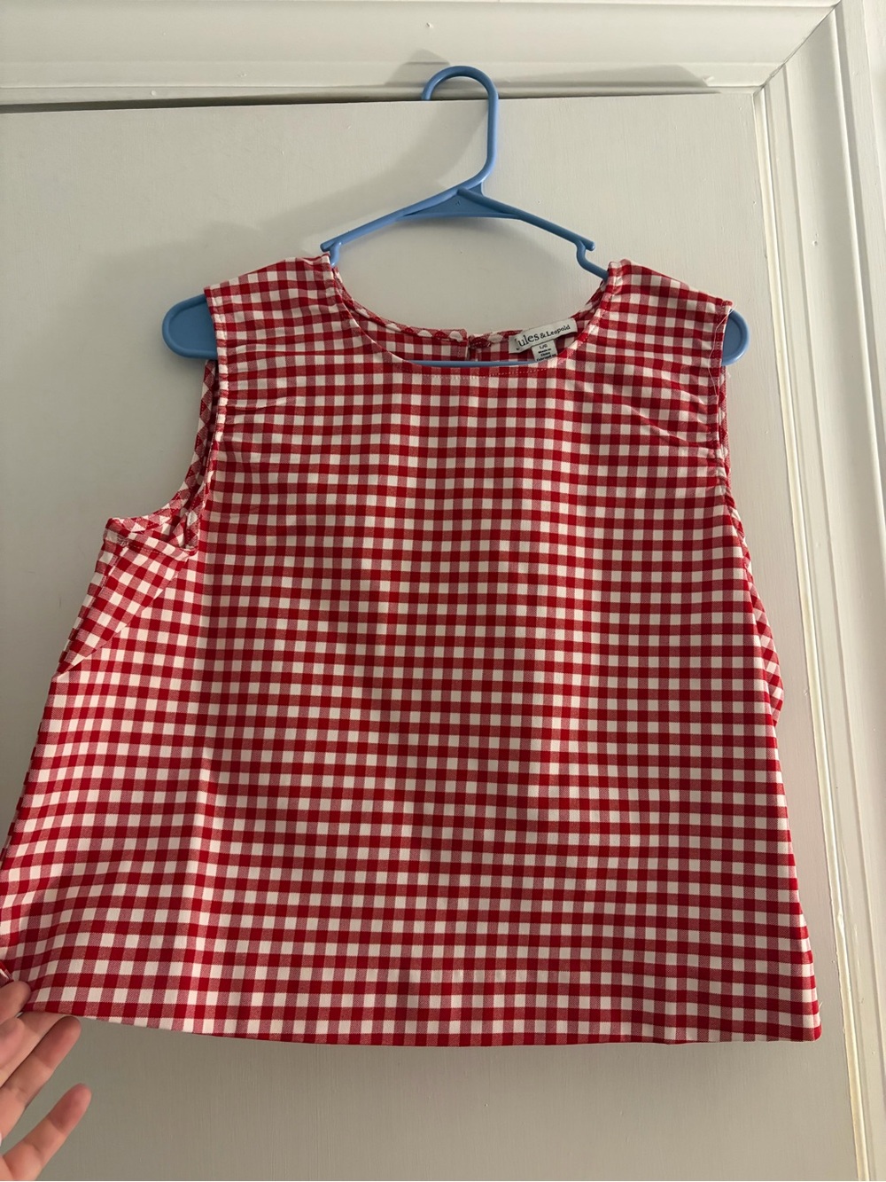 Women’s Red Gingham Sleeveless Tank Top